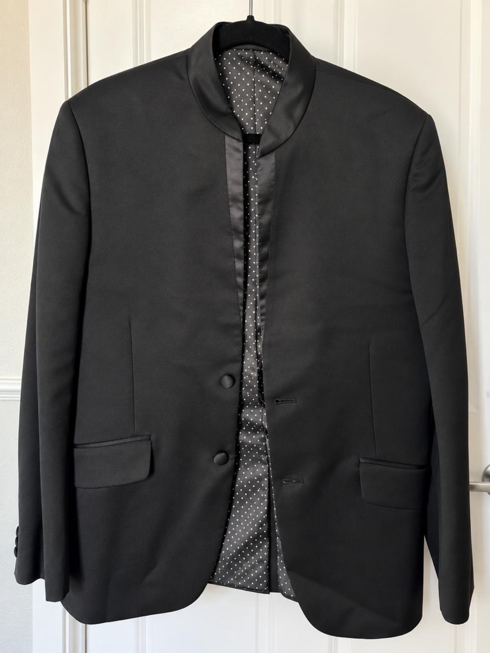 Van Heusen Black Mandarin Collar Tuxedo Jacket